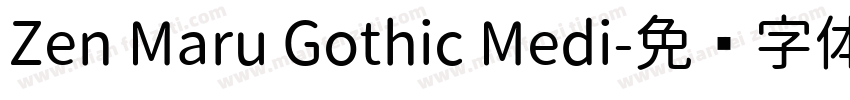 Zen Maru Gothic Medi字体转换